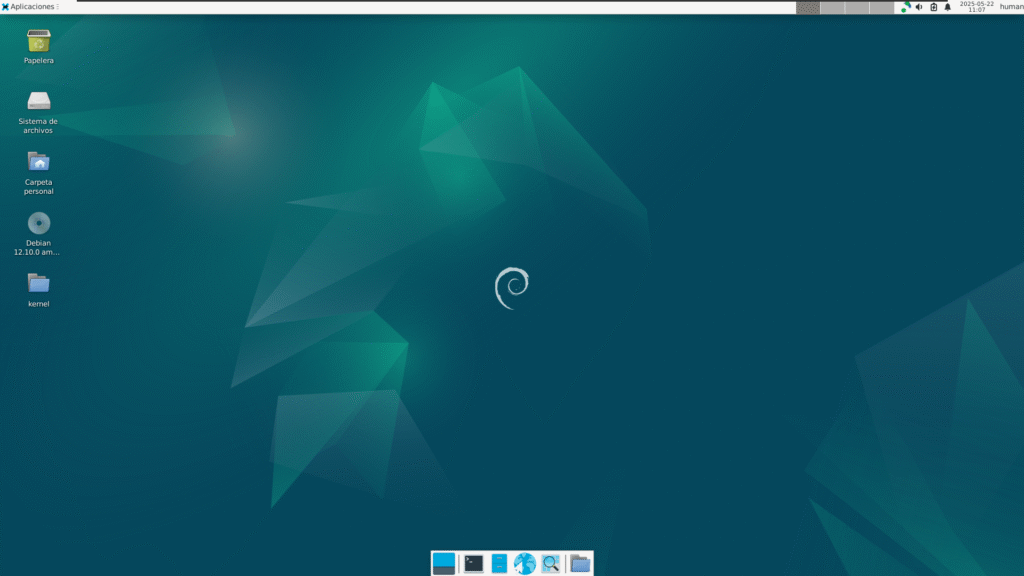 Escritorio Debia XFCE - AlgoritmoX86