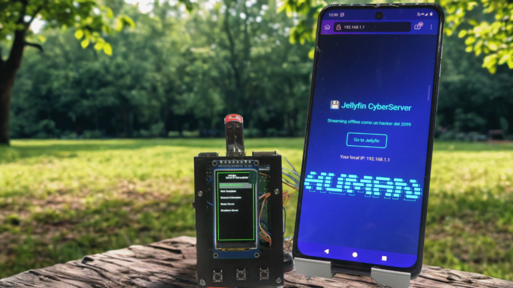 JellyBox - Servidor Multimedia Portatil - En la el parque - AlgoritmoX86