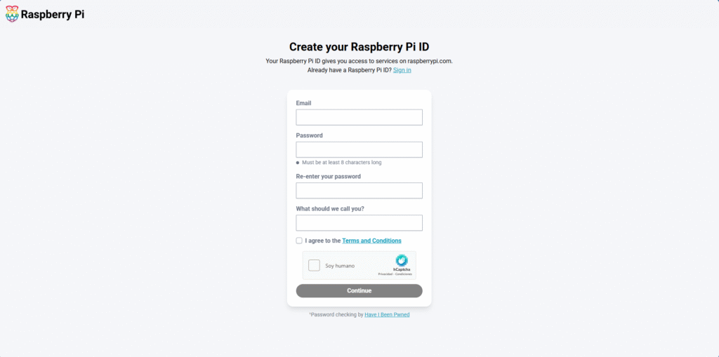 raspberry pi ID - AlgoritmoX86