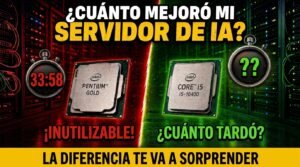 Benchmark IA local sin GPU: Pentium Gold vs i5-10400 ejecutando Gemma 4 con Ollama en Debian