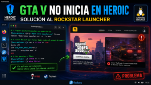 TA V no inicia en Heroic y abre Rockstar Launcher en Linux